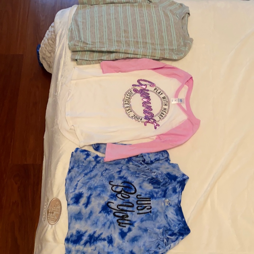SOLD Three Justice shirts for girls